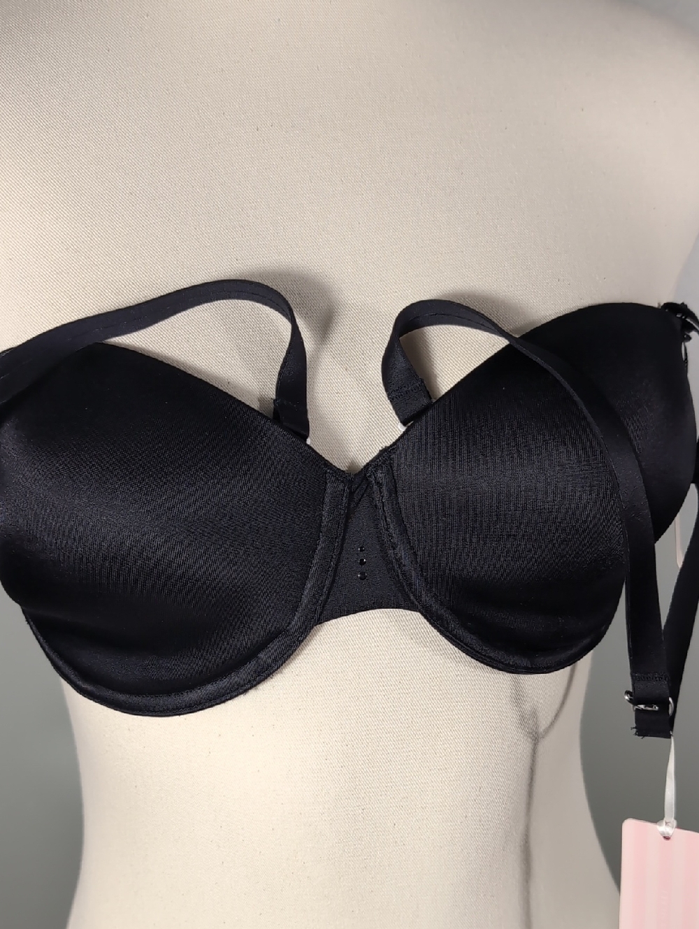NWT Victoria's Secret Multiway Black Bra W/Black & Clear Straps, 34D. - Picture 1 of 7